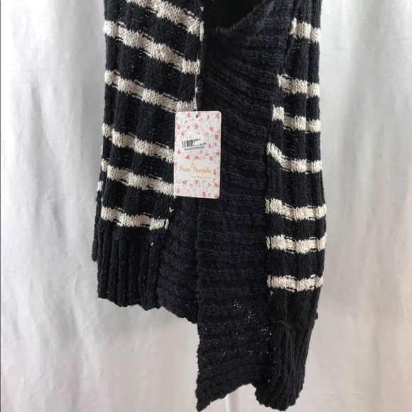 Free People Knit Top Stripe Rib Sweater Tee - Picture 5 of 8